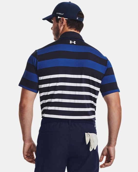 Men's UA Playoff 3.0 Stripe Polo, Blue, pdpMainDesktop image number 1